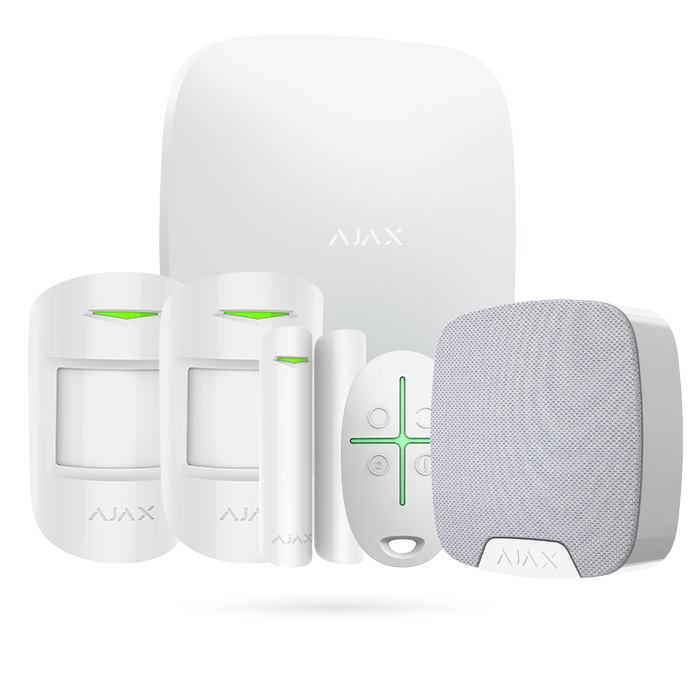 Kit de alarma AJAX sin Internet con cámara IP sin cuotas I AJ-HUB-RAT-W