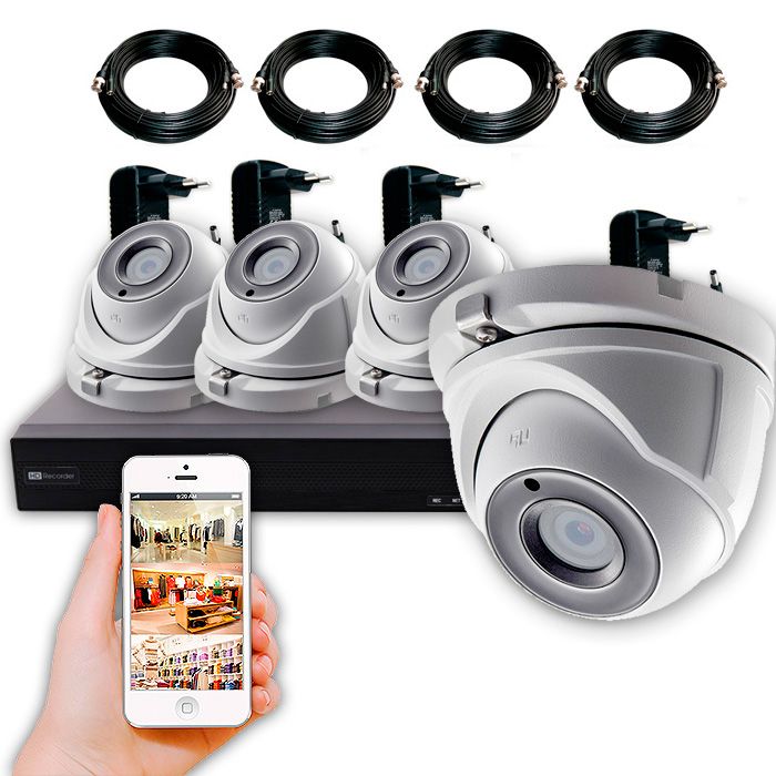 Kit cámaras vigilancia con disco duro - KIT FRANQUICIAS