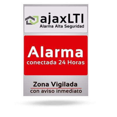 Cartel disuasorio de alarma Ajax