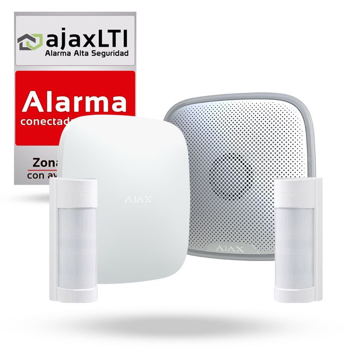Ajax kit doble alarma perimetral con sirena