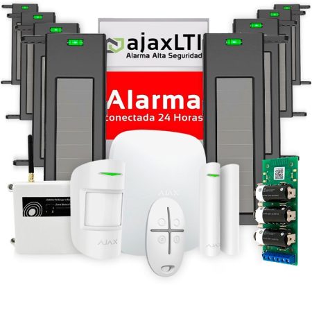 Kit Ajax con 4 pares de barreras de alarmas para parcelas
