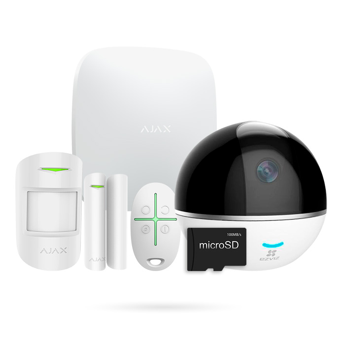 KIT AJAX de alarma para el Hogar con Cámara Wifi Grabadora