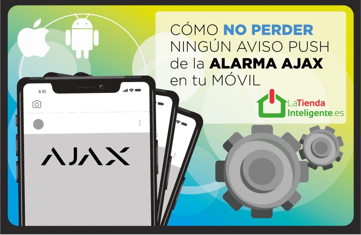 Como no perder ningún AVISO PUSH de la ALARMA AJAX en tu MÓVIL - Infografía