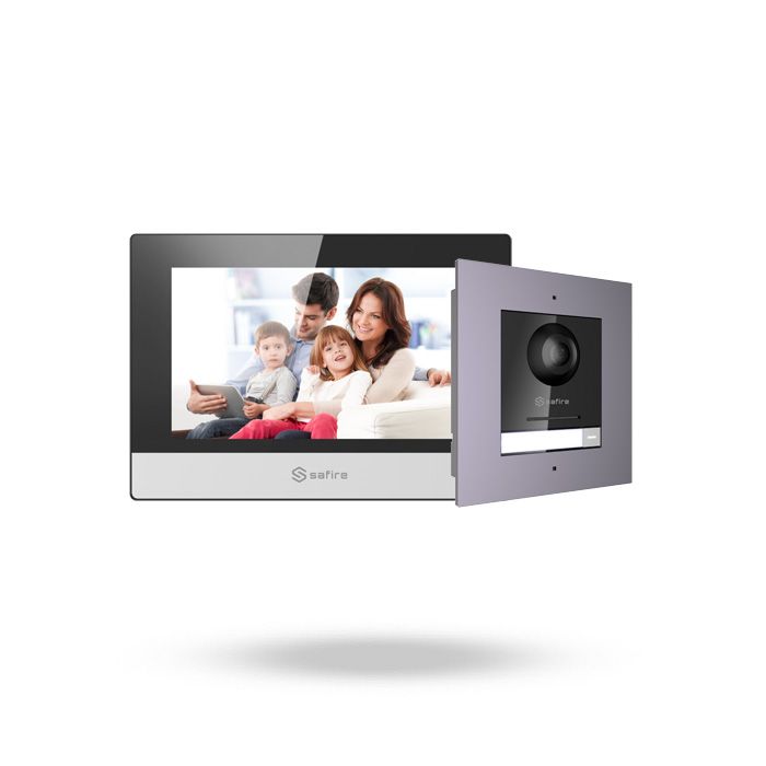 Kit interfono con cámara y monitor WiFi con apertura remota por App móvil o software PC