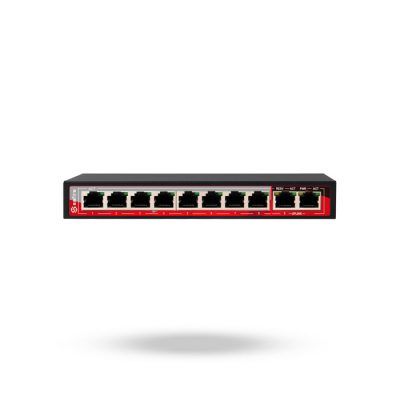 Switch PoE 8 puertos RJ45 10/100/1000 Mbps + 2 Uplink