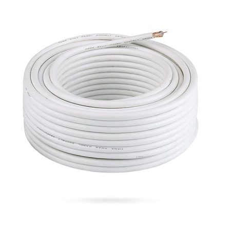 Bobina de cable coaxial rg59 100 metros blanco