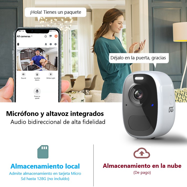 Cámara Wifi a Batería SIN CABLES Vicohome CG122  Videovigilancia desde el  Móvil con Alta Calidad 