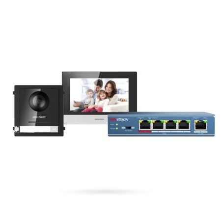 Kit Videoportero IP HIKVISION con alimentación Poe y monitor de 7" KONG
