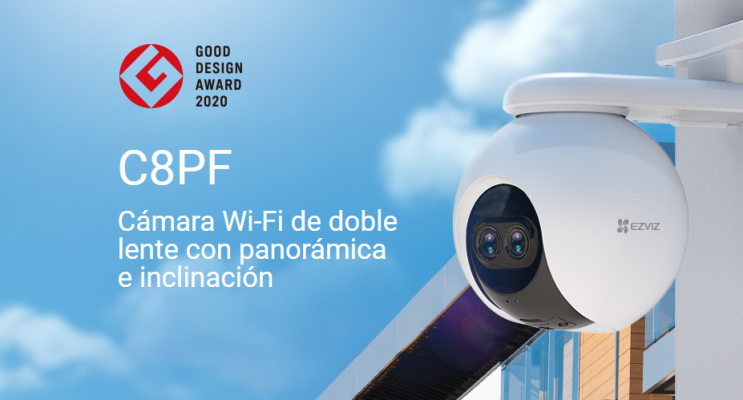 Cámara de vigilancia exterior 360 grados con zoom x8 EZVIZ C8PF