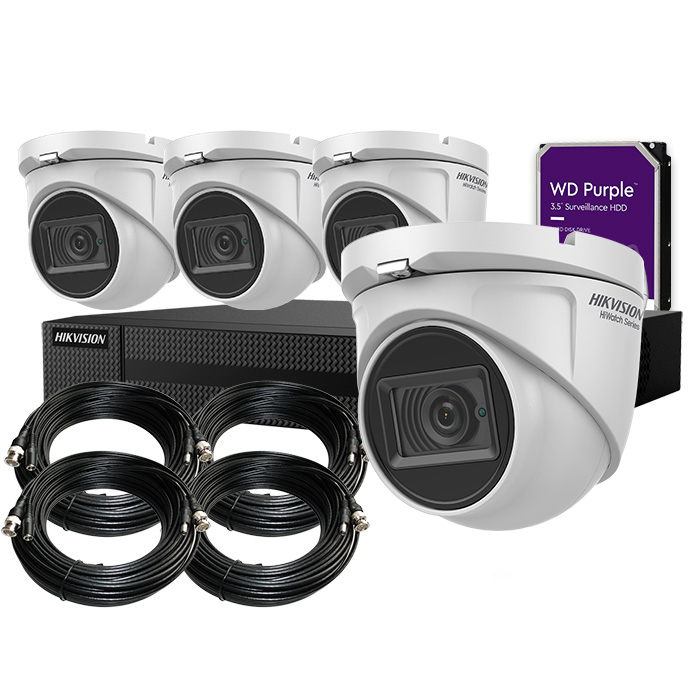 NV-KIT420W-H  Kit de Videovigilancia de 4 Cámaras para Exterior