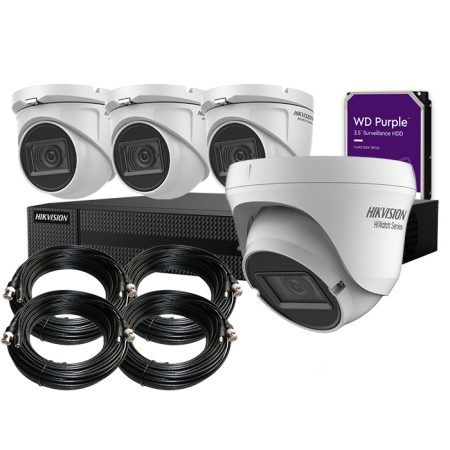 KIT CCTV 8 Cámaras de seguridad domo Full HD con grabador y disco duro
