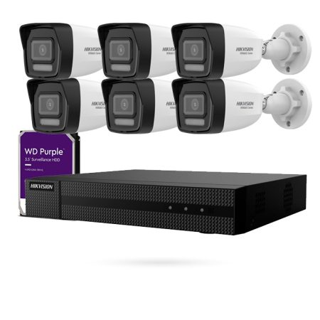 Kit 6 Cámaras Hikvision IP PoE de exterior con grabador y disco duro 2 TB