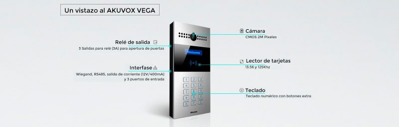 Videoportero comunidad de vecinos AKUVOX VEGA