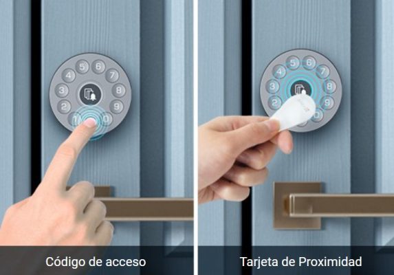 Pack Cerradura electrónica para puerta con mirilla digital grabadora