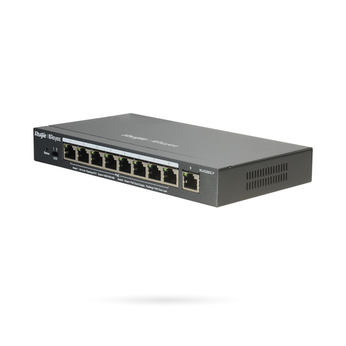 Switch de 8 puertos Poe + 1 Uplink Gestionable REYEE