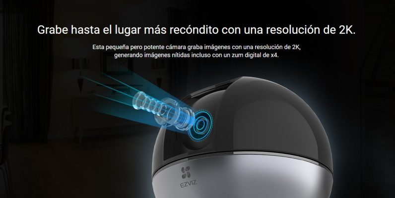 La ezviz c6w graba imágenes con una resolución de 2K