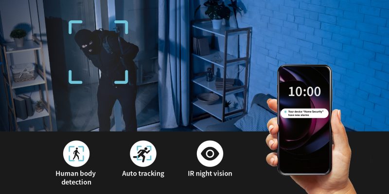 Cámara interior Wifi con Visión Nocturna equipado con Smart IR