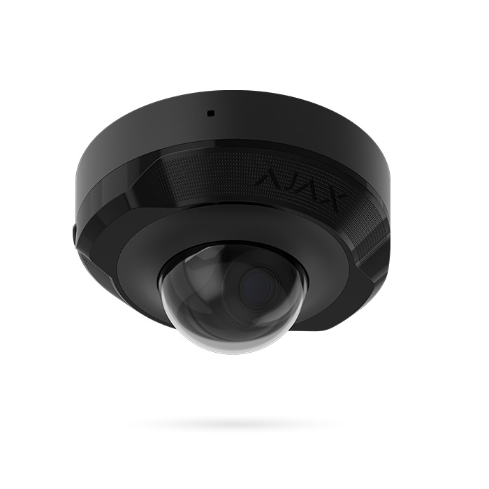 Cámara Domo AJAX DOMECAM con IA 5Mp Lente 2.8mm IR 35m Poe Micrófono Exterior Negra