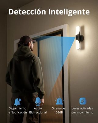 El foco con cámara detecta movimiento