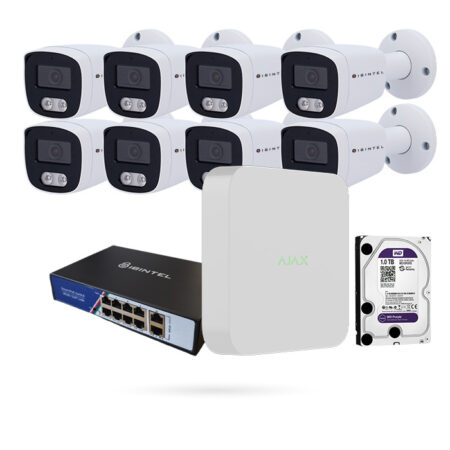 Kit de 8 Cámaras para Ajax IBINTEL Exterior + NVR Ajax + Switch PoE