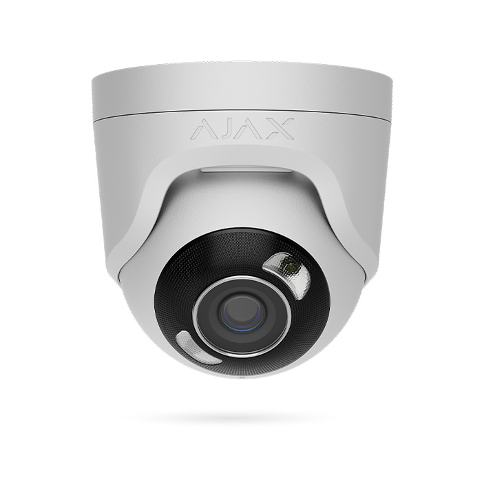 Cámara Ajax Turret HL 5MP Lente 4mm Blanca IA Visión Nocturna 50m IP65 Audio Integrado ONVIF PoE H265 Ranura SD - Imagen 2