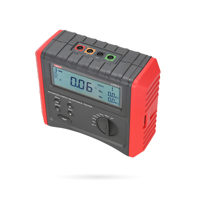 Medidor de Resistencia a Tierra UNI-T UT572 Pantalla LCD Retroiluminada 2 3 4 Hilos 40kΩ Doble Aislamiento Almacenamiento de Datos CAT III 600V - Imagen 3