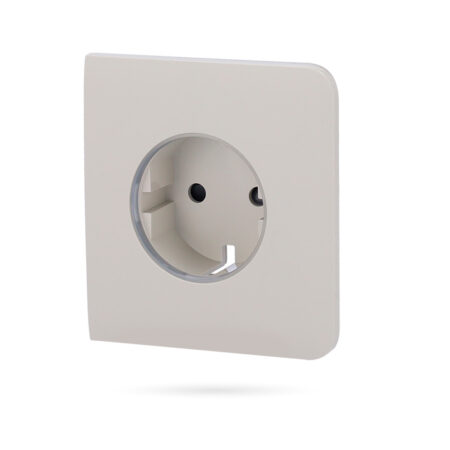 AJAX SIDECOVER BASIC Tapa Frontal Lateral para Enchufe Básico Ostra