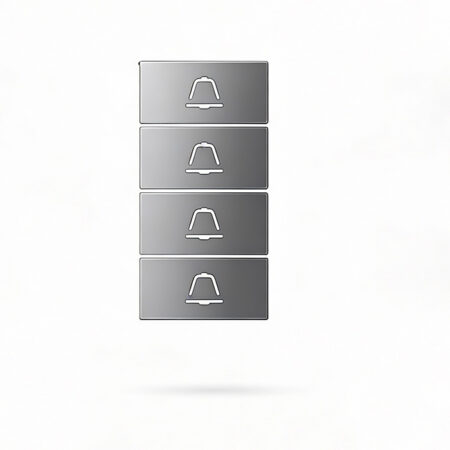 Botonera Cuatro Viviendas para Videoportero HIKVISION VARTAI Acero Inoxidable