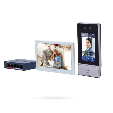 Kit Videoportero 4 Viviendas Ip Wifi Reconocimiento Facial Tarjeta Pin Qr Monitor Interior Ampliable Control desde Móvil